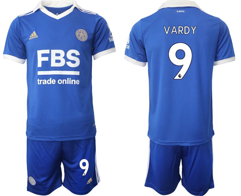 Men 2022-2023 Club Leicester City home blue #9 Adidas Soccer Jersey->customized soccer jersey->Custom Jersey